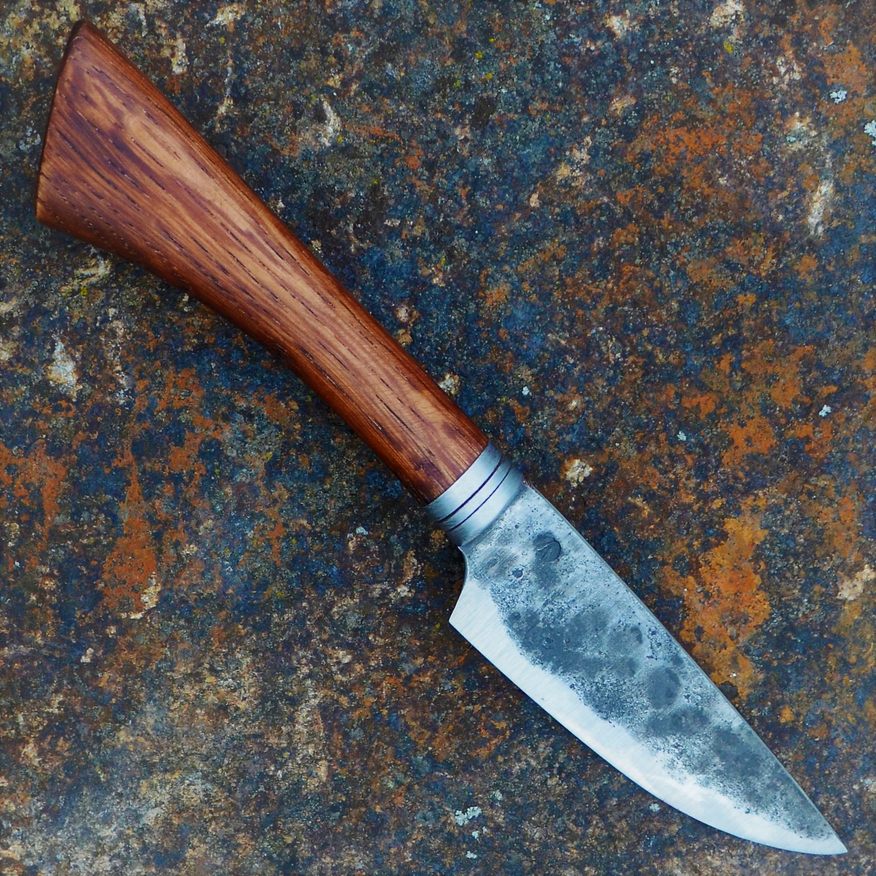 Wooden Handle Knife with Steel Ring Decorations III